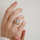 True Love Halo Engagement Ring No.2, Natural Blue Sapphire & Diamond