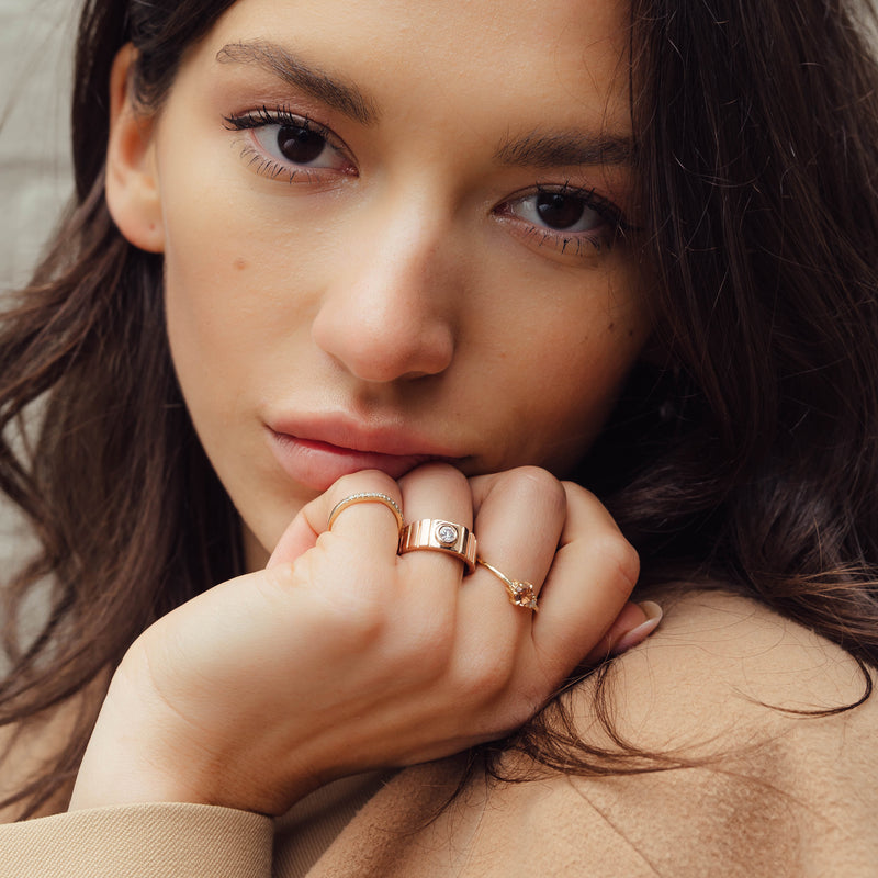 The Quiet Promise Statement Ring, Natural Diamond