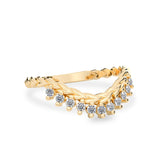Curved Weave Hidden Heart Eternity Band, Natural Diamond