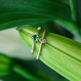 Vitality Lady Ring, Tsavorite & Diamonds
