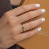 Vitality Lady Ring, Tsavorite & Diamonds
