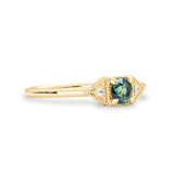 Princess Merida Ring, Natural Sapphire & Diamonds