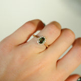 Stunning Belle Halo Engagement Ring, Tourmaline & Diamonds
