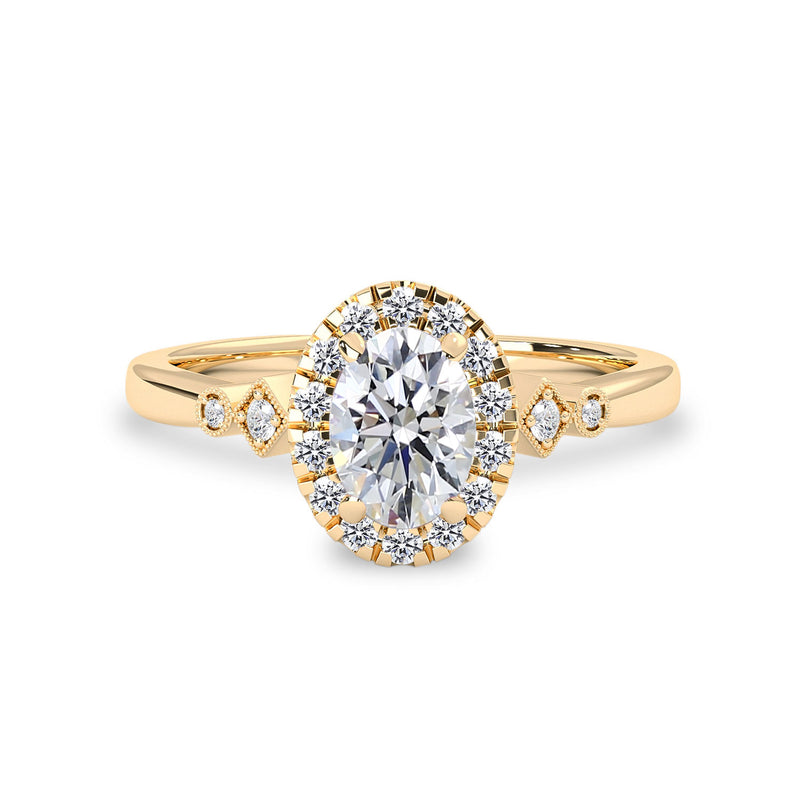 Sweet Soul Halo Engagement Ring No.2, Oval Brilliant with Halo