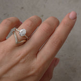 Zoey Half Pave Chevron Eternity Ring, Diamond Pavé