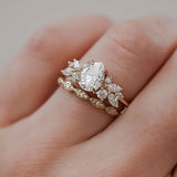 Pear Anna's Dream Engagement Ring, Pear With Marquise