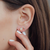 Round Salt & Pepper Diamond Stud Earrings