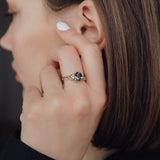 The Serene Swan Engagement Ring No.2, Sapphire & Diamond