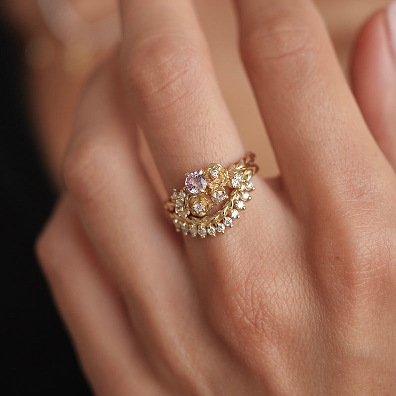 sapphire flower ring