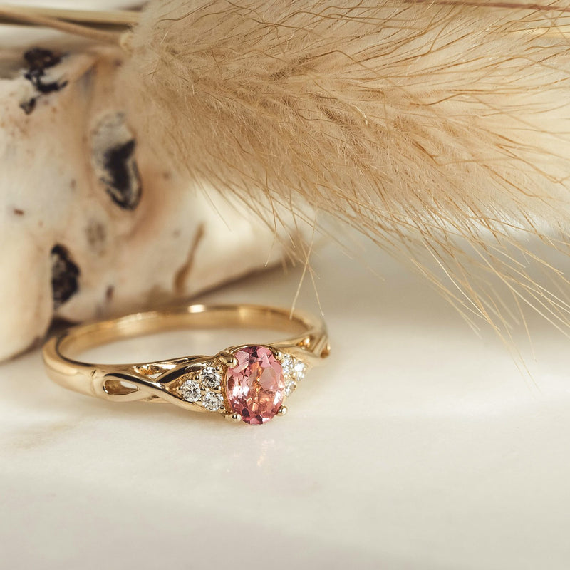 The Serene Swan Ring, Tourmaline & Diamonds