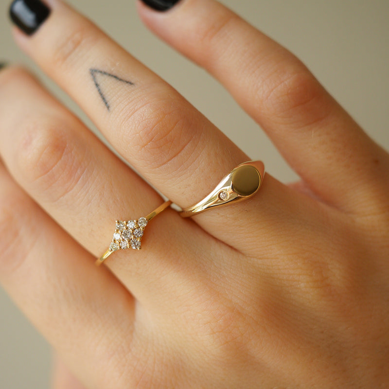 The Secret Rhombus Ring, Natural Diamonds – Bellisa Jewellery