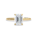 emerald cut moissanite engagement ring