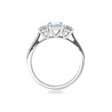 Octagon Ocean Glamour Ring, Aquamarine & Diamonds