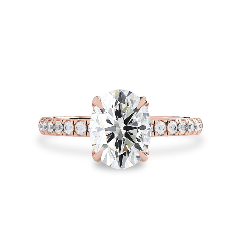 True Promise Engagement Ring No. 2, 2ct Moissanite & Natural Diamonds