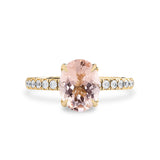 oval morganite diamond engagement ring