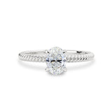 Oval Lab Grown Diamond Solitaire Twist Wire Engagement Ring