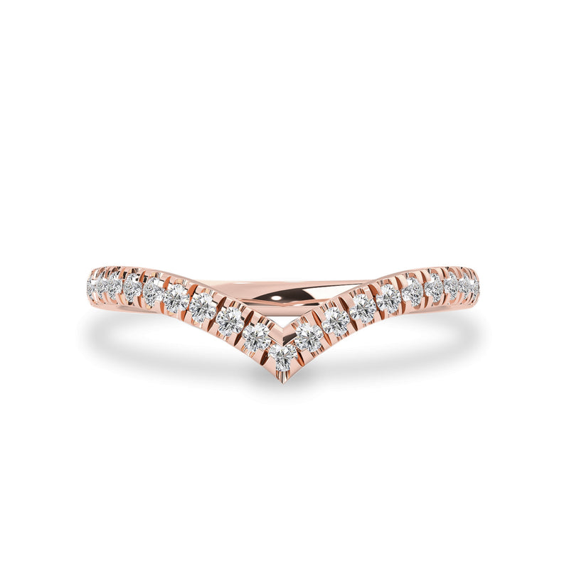 Curved Half Eternity Ring No.2, Natural Diamond
