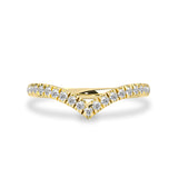 Curved Half Eternity Ring No.2, Natural Diamond