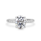 Eternal Dream Solitaire Engagement Ring, Oval With Accent