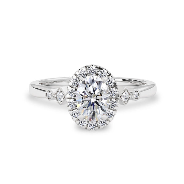 Sweet Soul Halo Engagement Ring No.2, Oval Brilliant with Halo