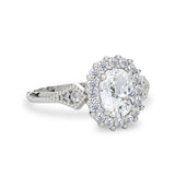 Vienna Diamond Star Halo Engagement Ring No.3, Oval With Halo